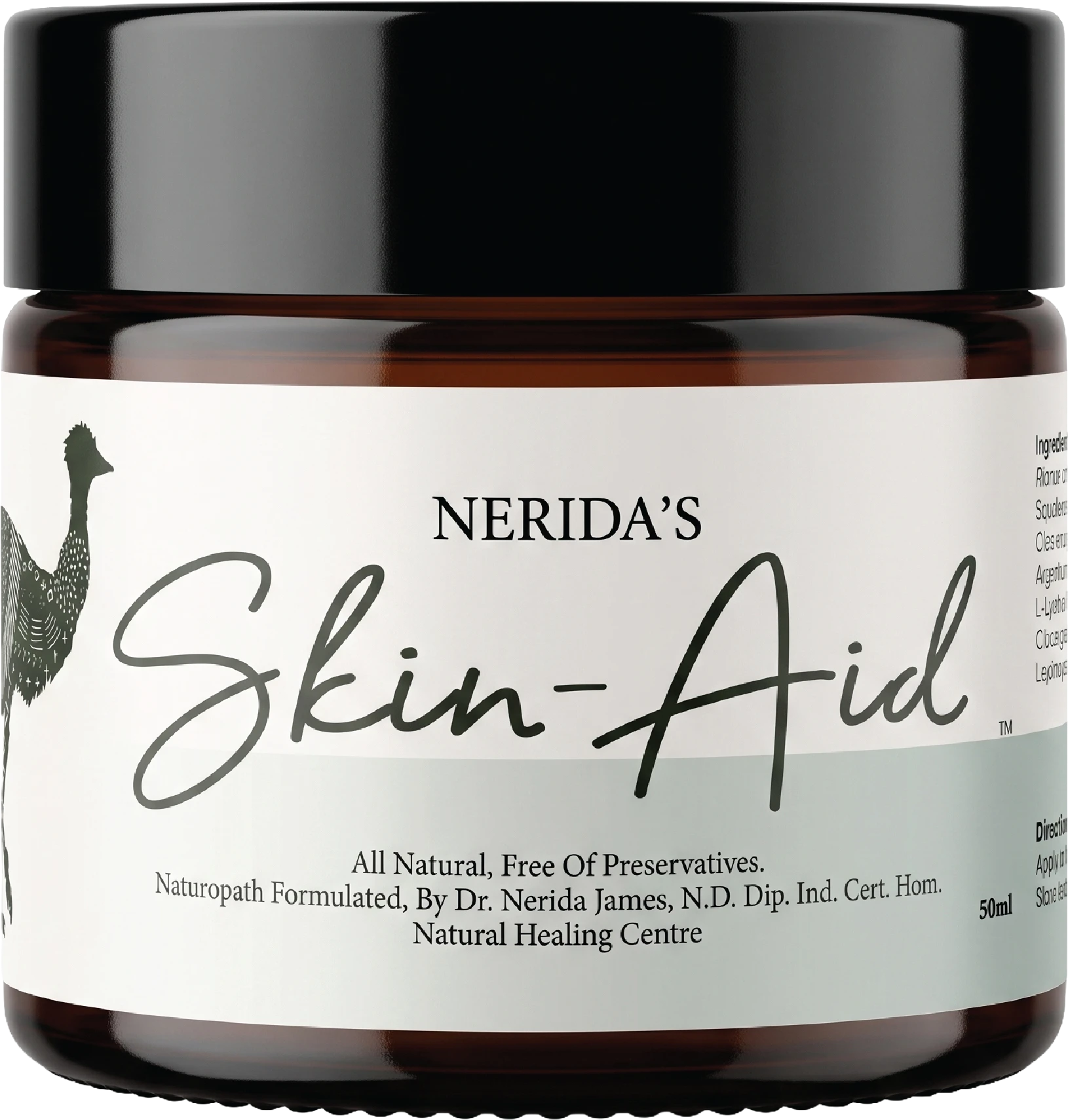 A jar of Nerida's Skin Aid botanical skin balm