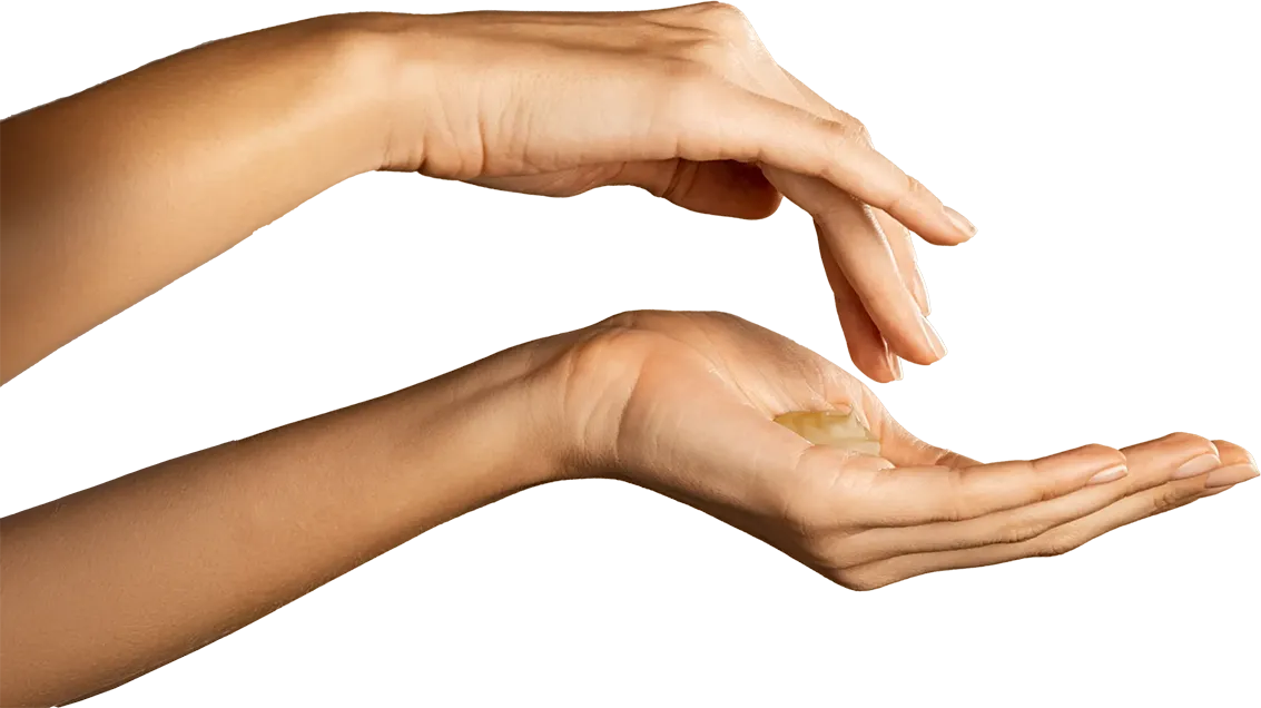A cupped palm holding a small amount of Nerida's Skin Aid balm